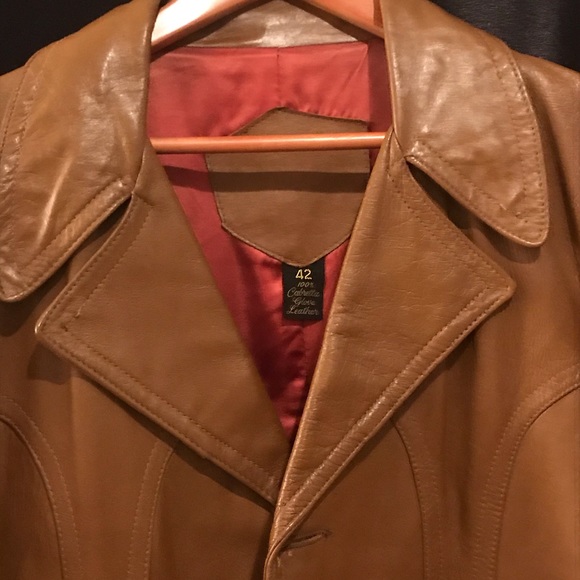 Cabretta Glove Leather Jacket - Honey Color Sz 42 - Picture 4 of 15